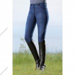 Bryczesy HKM- Summer Denim-pe³en lej silikonowy